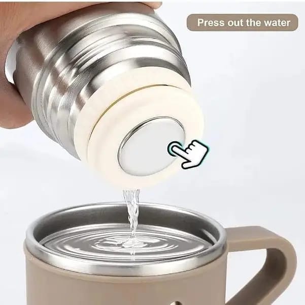 500ml Stainless Steel Vacuum Flask ā Hot & Cold Thermos Bottle with Portable Lid-Cup