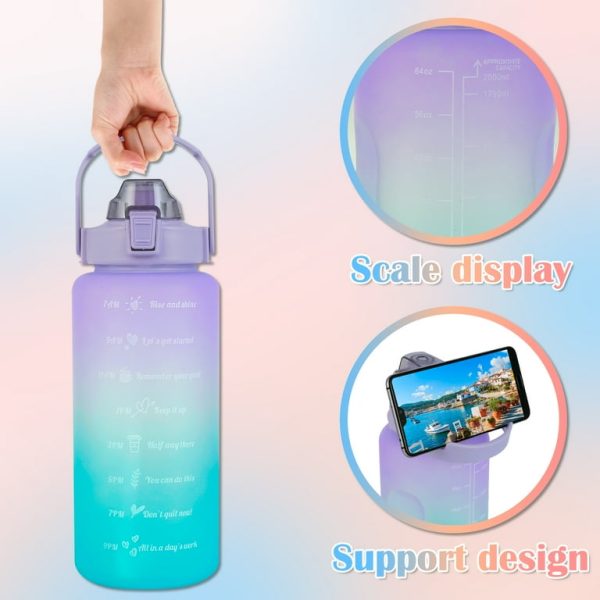3-Pack Sports Bottles – Frosted, Time Marked