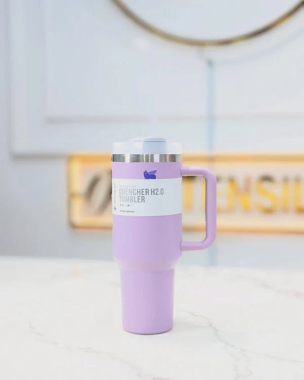 Purple Tumbler Quencher H2.0 – Insulated Water Bottle & Sipper