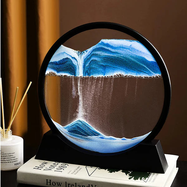 3d Moving Sandscapes Frame | Moving Sand Lamp Frame ( Random Color )7inch