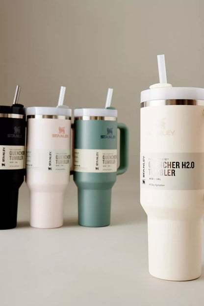 Quencher H2.0 Beige Tumbler – Stylish Water Bottle & Sipper Cup