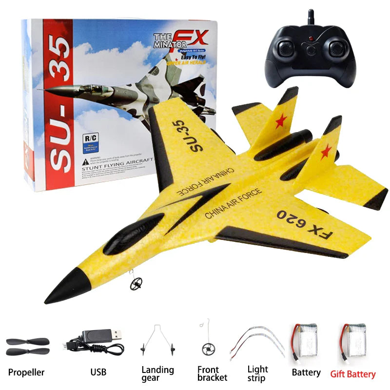 SU-35 / F22 Pro Remote Control Foam Plane for Kids - Durable, Fun & Safe Flying Toy