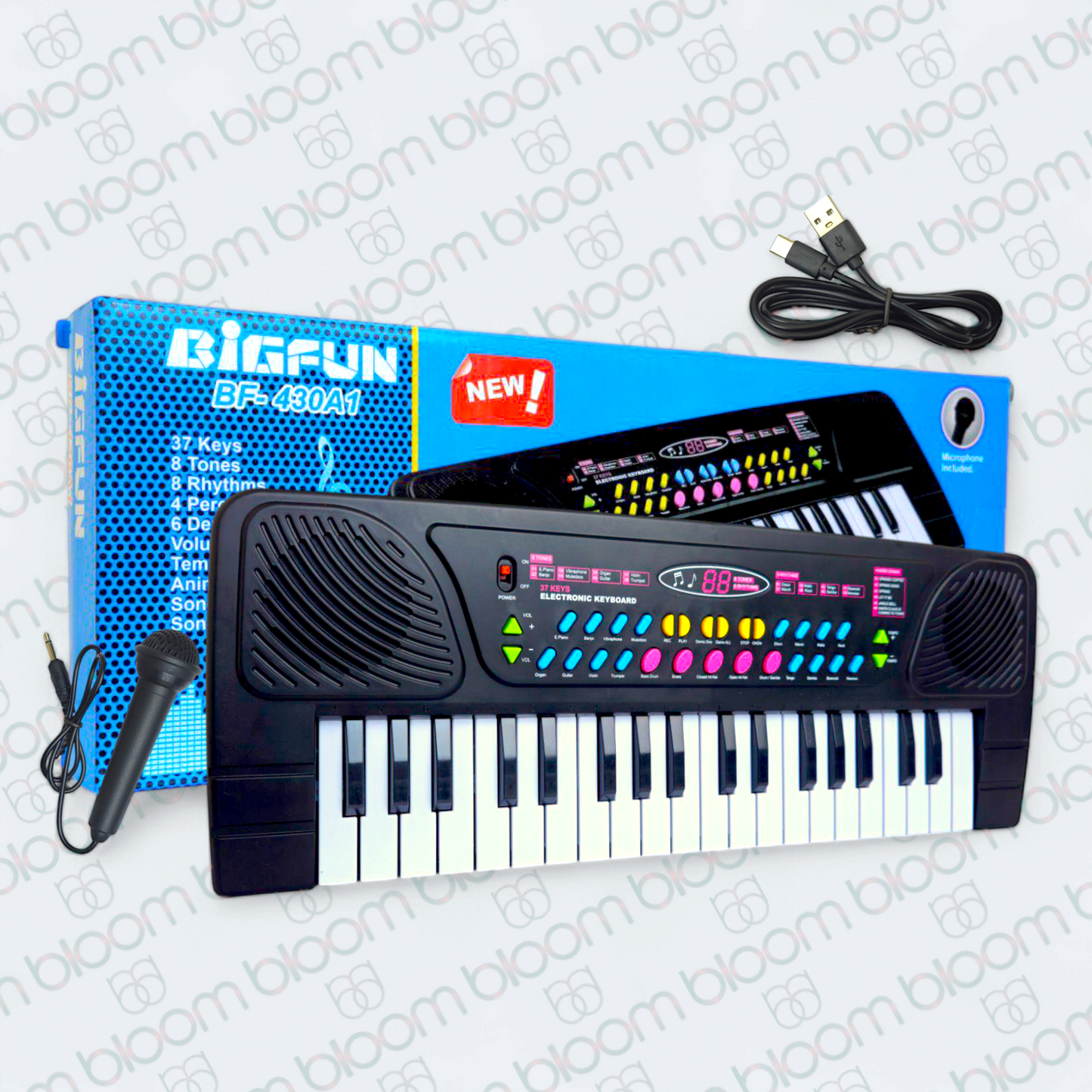 37-Key Electronic Keyboard Piano with Microphone for Kids