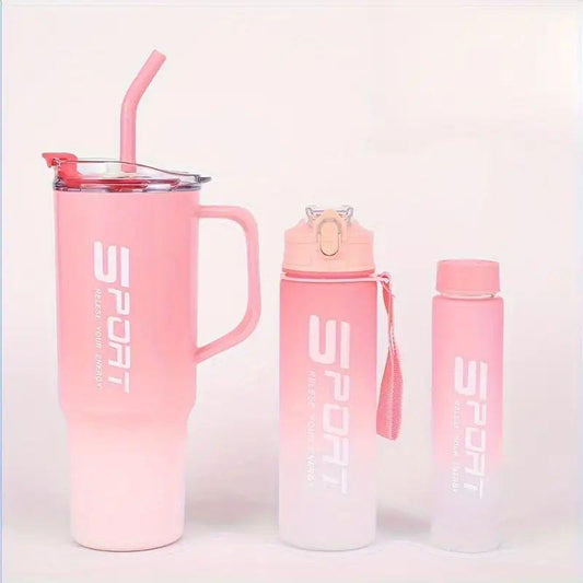 3-Pack Sports Bottles – Frosted, Time Marked