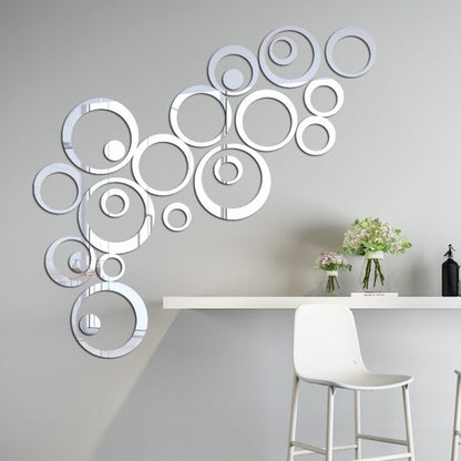 Stylish Acrylic Ring Mirror for Wall Décor