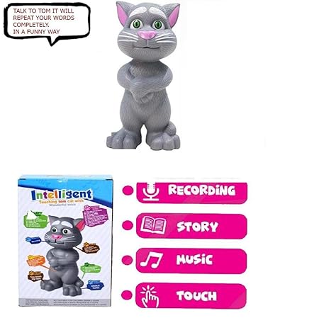 Talking Tom Smart Mimic Toy | Voice Recording, Stories, Music & Touch Response for Kids